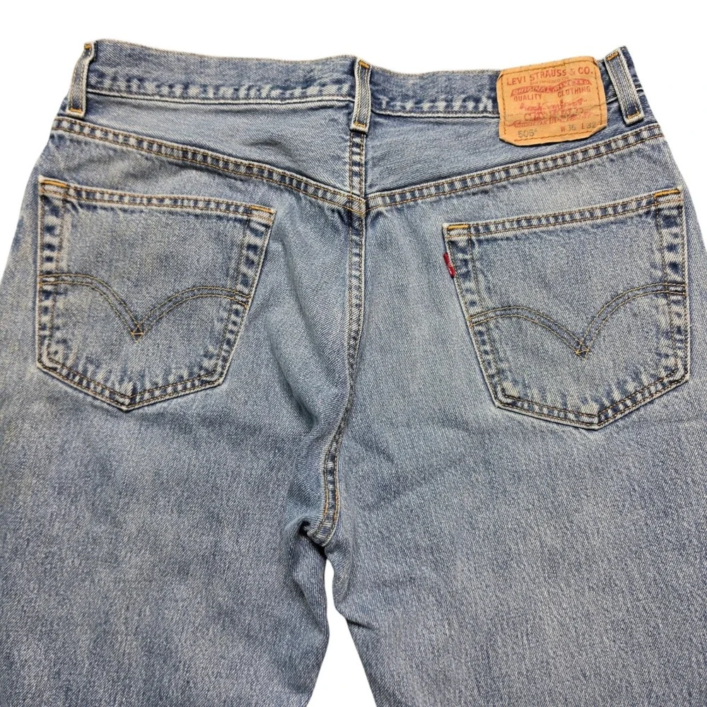 Vintage 505 Regular Fit Straight Leg Jeans Mens 36x32 Blue Levis 00505-4886